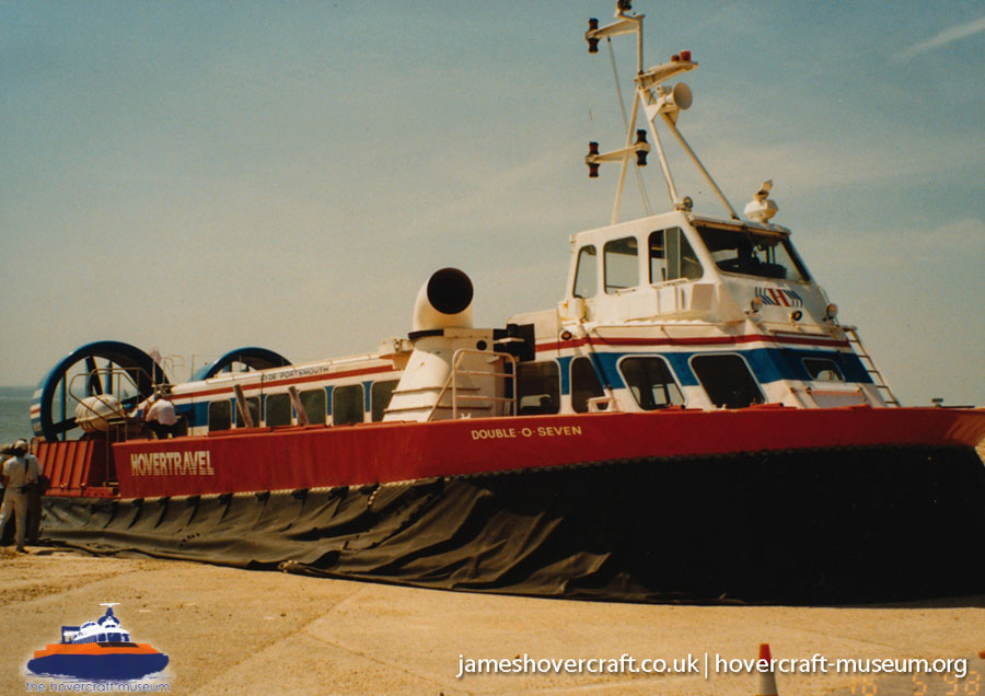AP1-88 hovercraft with Hovertravel -  (credit: The <a href='http://www.hovercraft-museum.org/' target='_blank'>Hovercraft Museum Trust</a>).